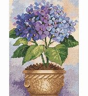 Dimensions Hydrangea in Bloom Kit #6959 5" x 7"/13 cm x 18 cm from the Gold Collection